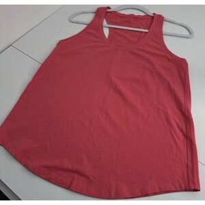 Lululemon Racerback Coral Pink Womens EUC Scoop Bottom Hem Sz M